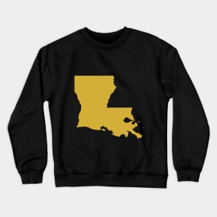 Louisiana state map Crewneck Sweatshirt